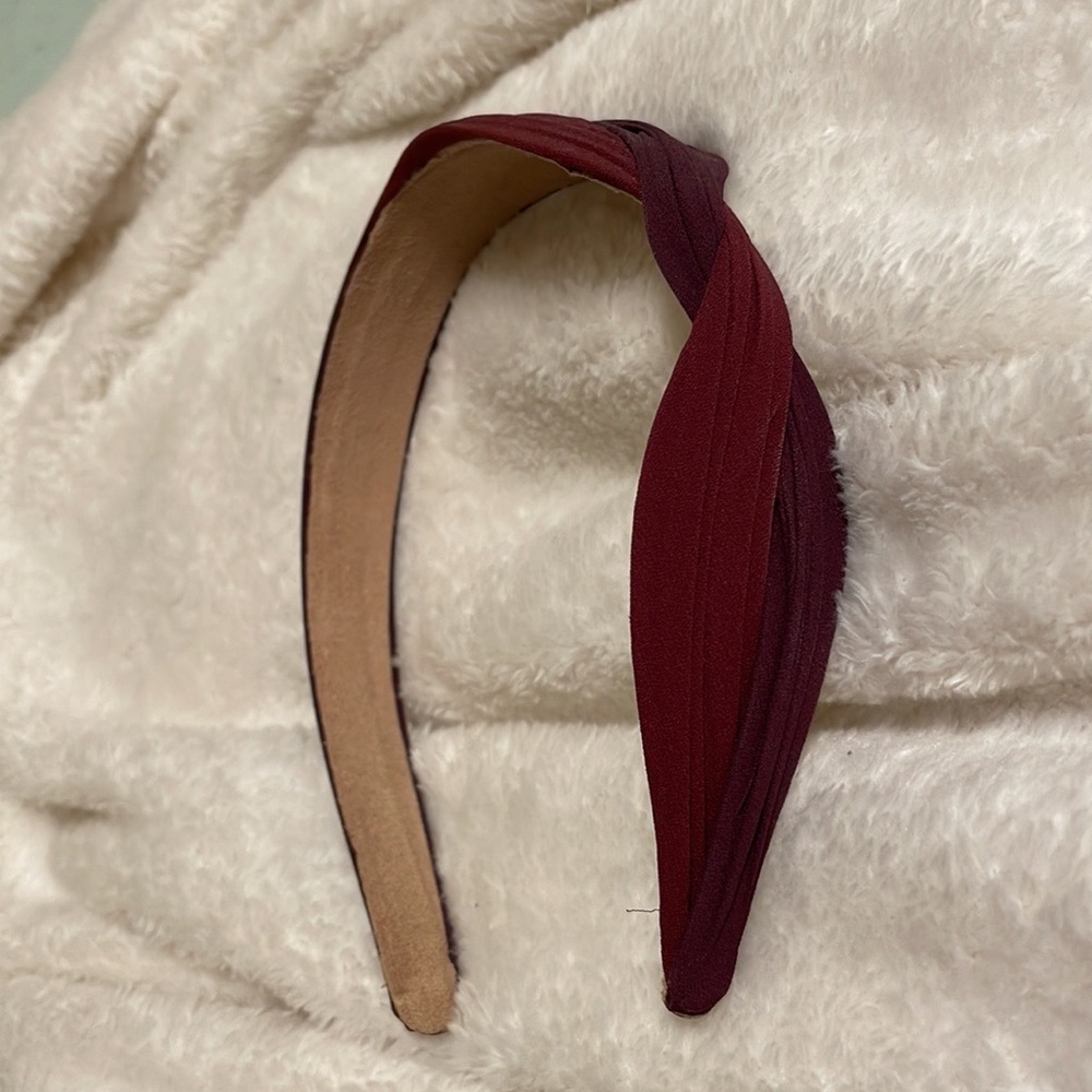 Maroon and purple twisted headband